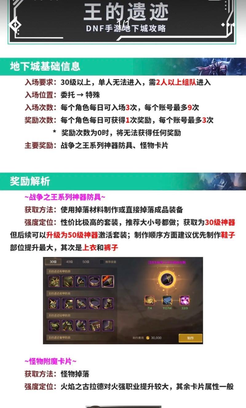 dnf王的遗迹开启条件是什么？如何进入王的遗迹副本？  第1张
